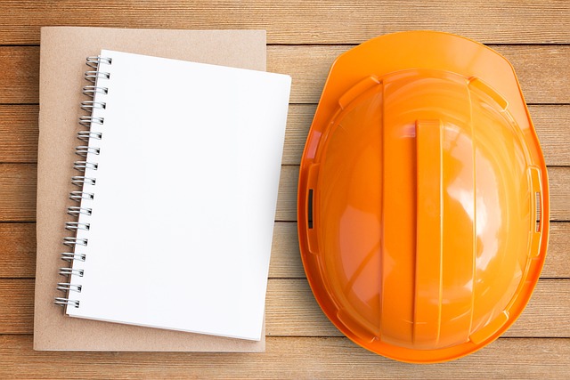 safety, helmet, hat, construction, worker, protect, orange, desk, book, notebook, paper, work, safety, safety, safety, safety, safety, worker